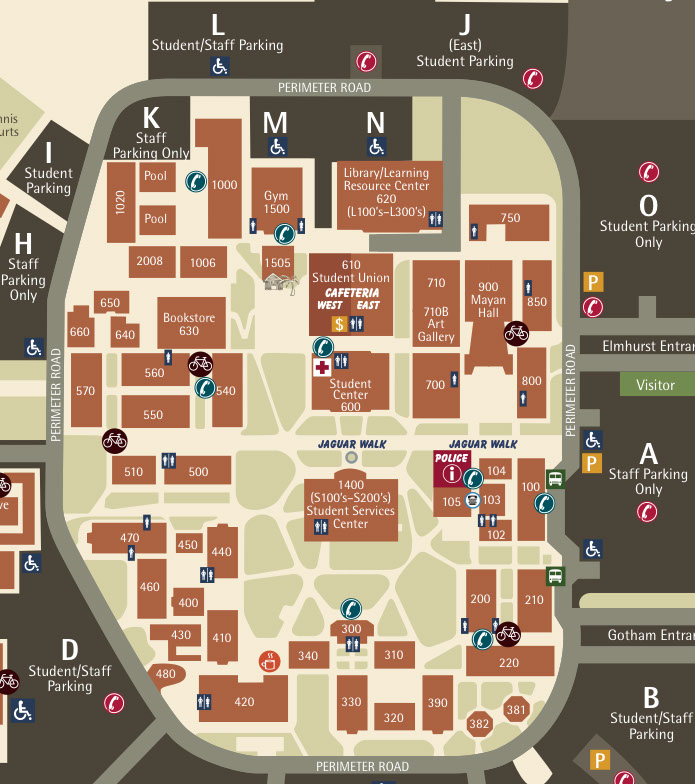 Southwestern College Map Color 2018   Campus Map 570 